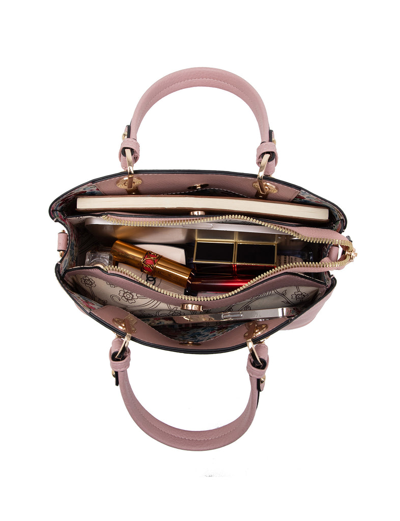 Miss Serenade - Molly XB-2330 Vegan Leather handbag - Pink-5