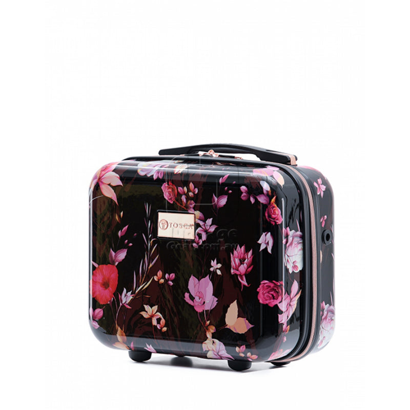 Tosca - Bloom Beauty Case - Black/Pink-2