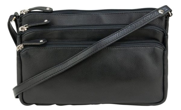 Franco Bonini - 12-221 Crossbody sling leather - Black
