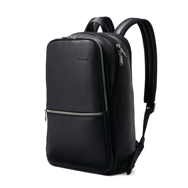 Samsonite - Classic Leather Slim Backpack - Black-1