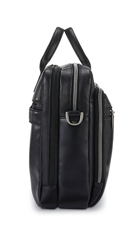 Samsonite - Classic Leather Top Loader Briefcase - Black - 0