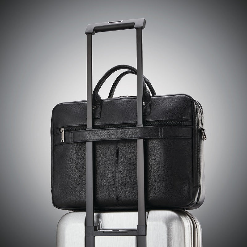 Samsonite - Classic Leather Top Loader Briefcase - Black-7