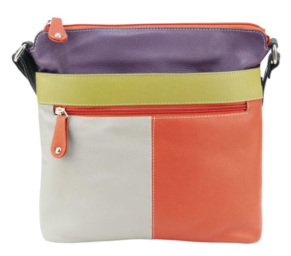 Franco Bonini - 1795 Ladies Leather Handbag - Orange/Multi-1