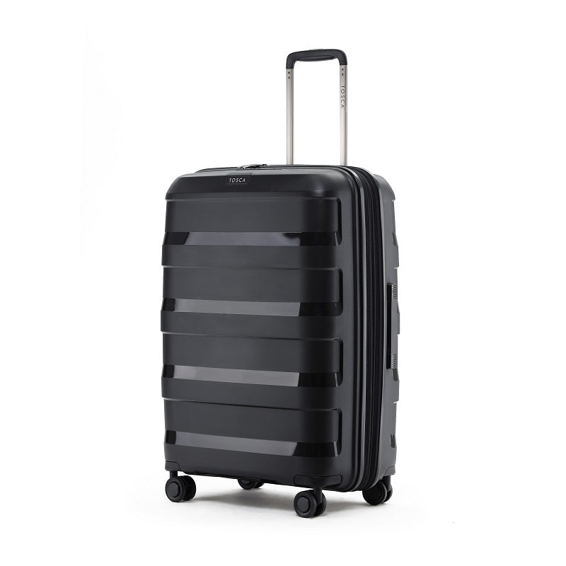 Tosca - Comet 25in Medium 4 Wheel Hard Suitcase - Black