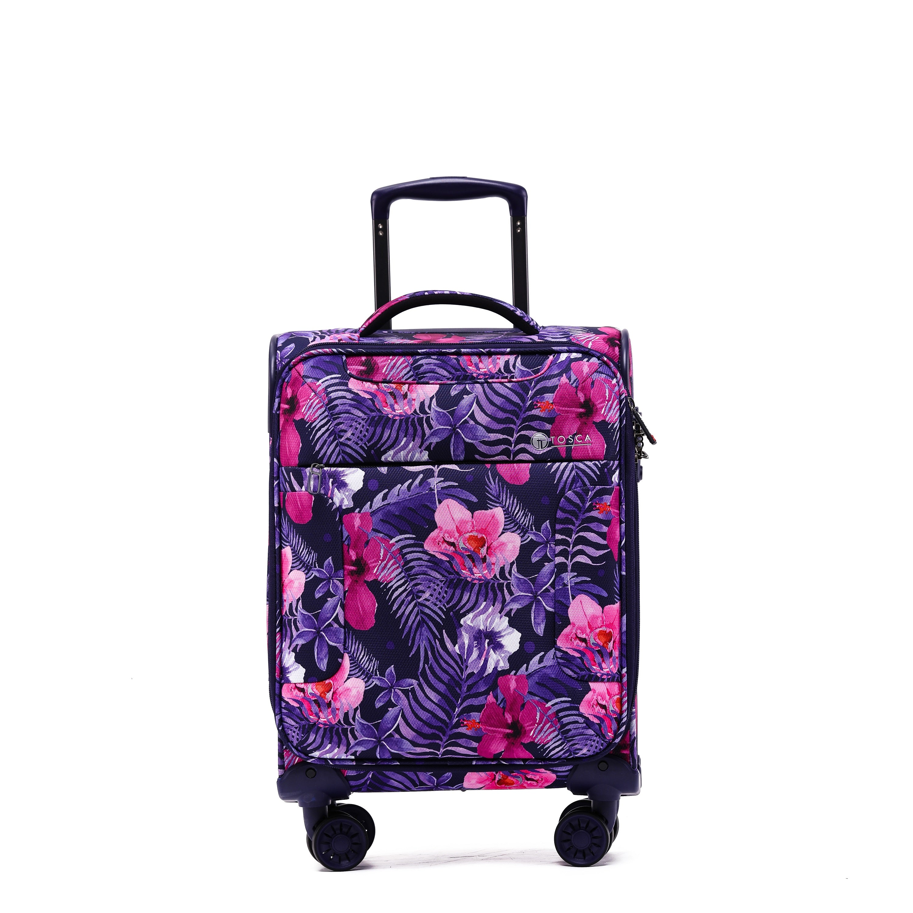 Tosca - So Lite 3.0 20in Small 4 Wheel Soft Suitcase - Flower-1