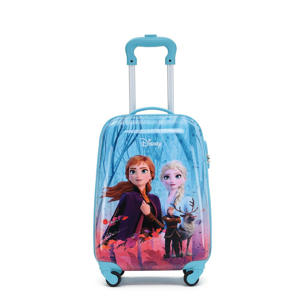 Disney - Frozen DIS167 17in Small 4 Wheel Hard Suitcase - Blue-1