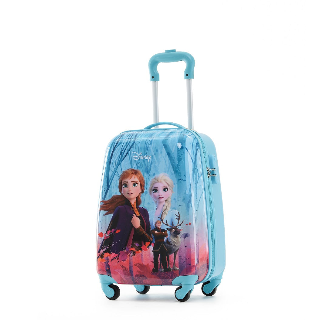 Disney - Frozen DIS167 17in Small 4 Wheel Hard Suitcase - Blue-2