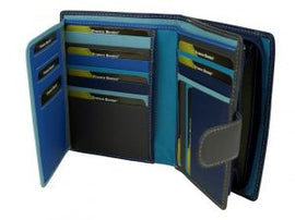 Franco Bonini - 2907 Blue/multi leather wallet - 0