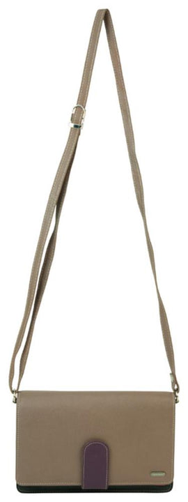 Franco Bonini - 481A Leather Organised Handbag/Wallet - Stone/Multi