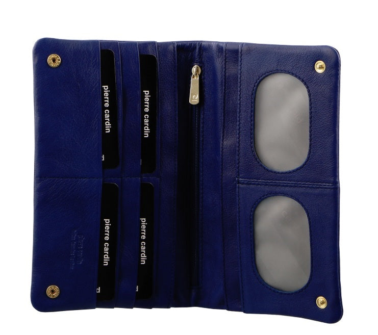 Pierre Cardin PC10842 Navy Leather Ladies Wallet - 0