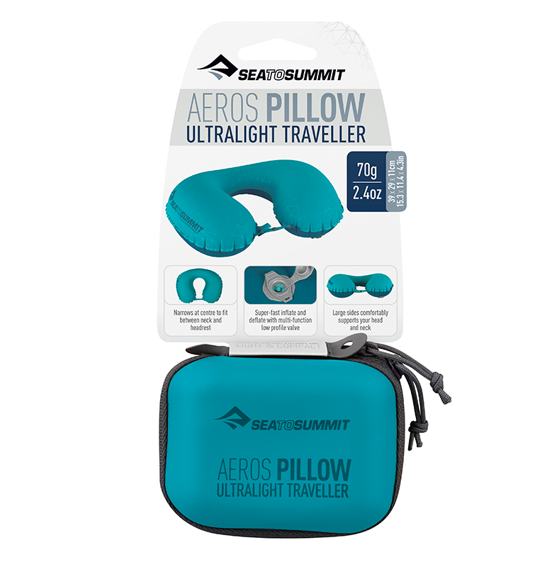 Sea to Summit - Aeros Ultralight Pillow Traveller - Aqua - 0