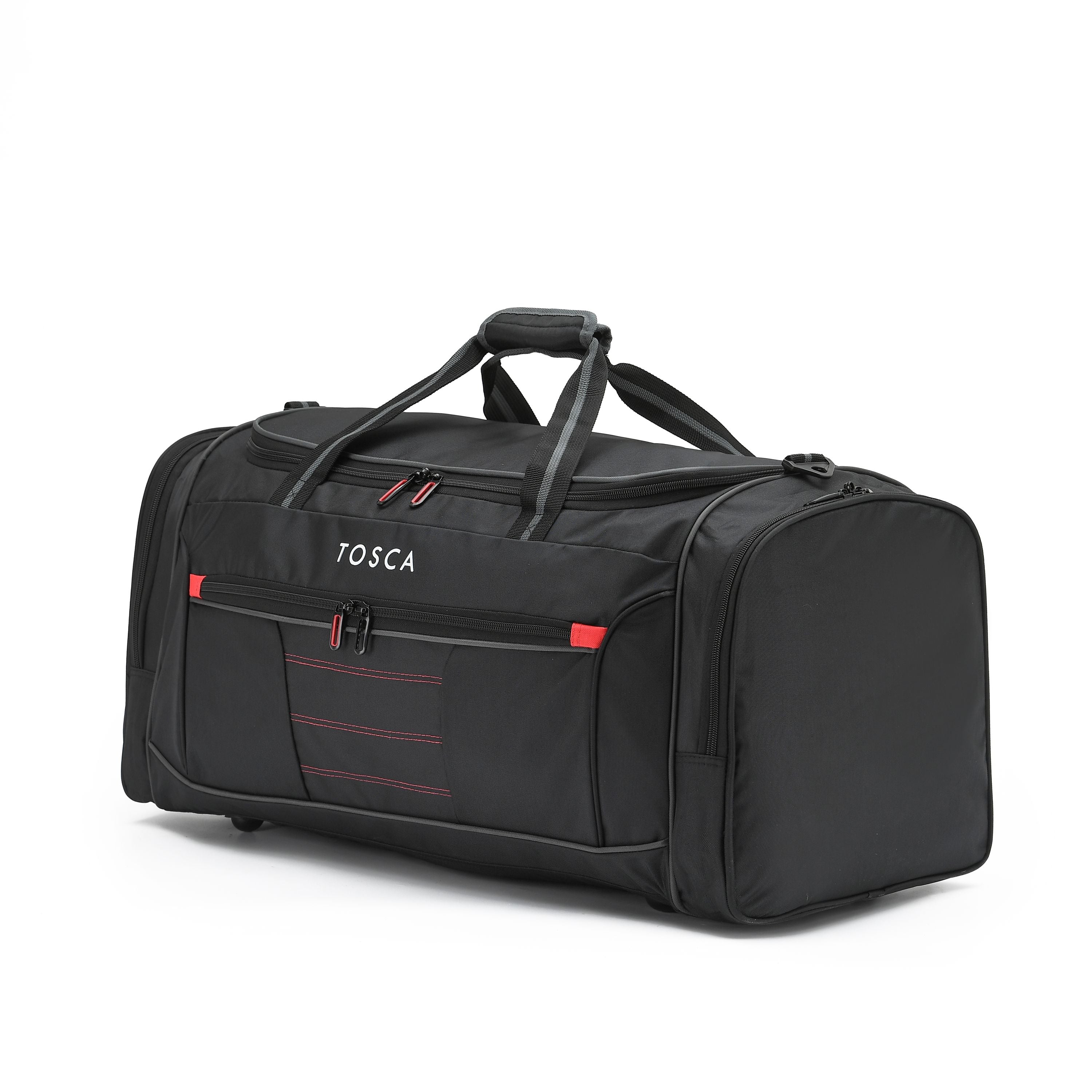 Tosca - TCA794M 70cm Medium Duffle Bag - Black/Red-2