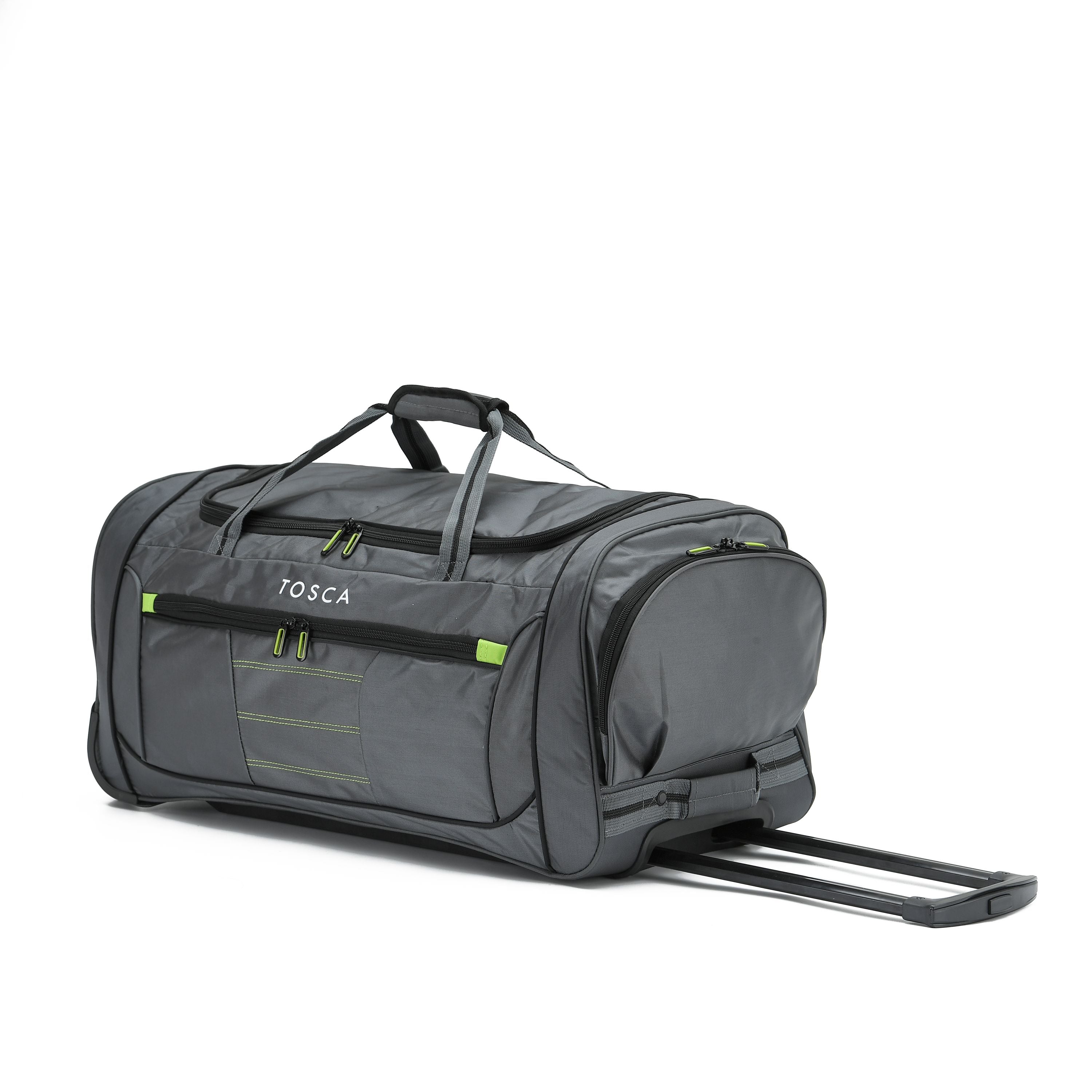 Tosca - TCA794TW/MB 70cm Medium Wheeled Duffle Bag - Grey/Lime-2