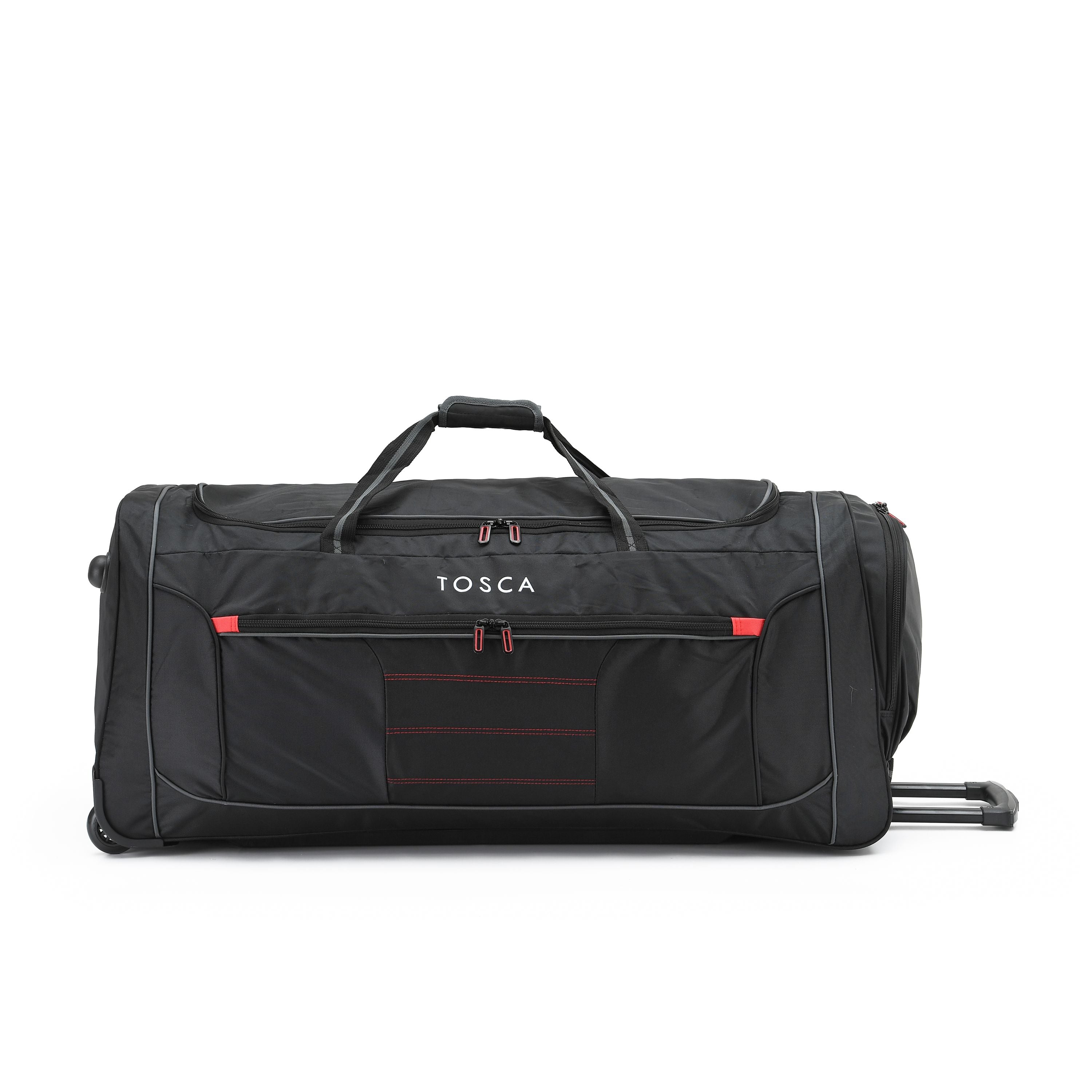 Tosca - TCA794 90cm Jumbo Wheeled Duffle Bag - Black/Red-1