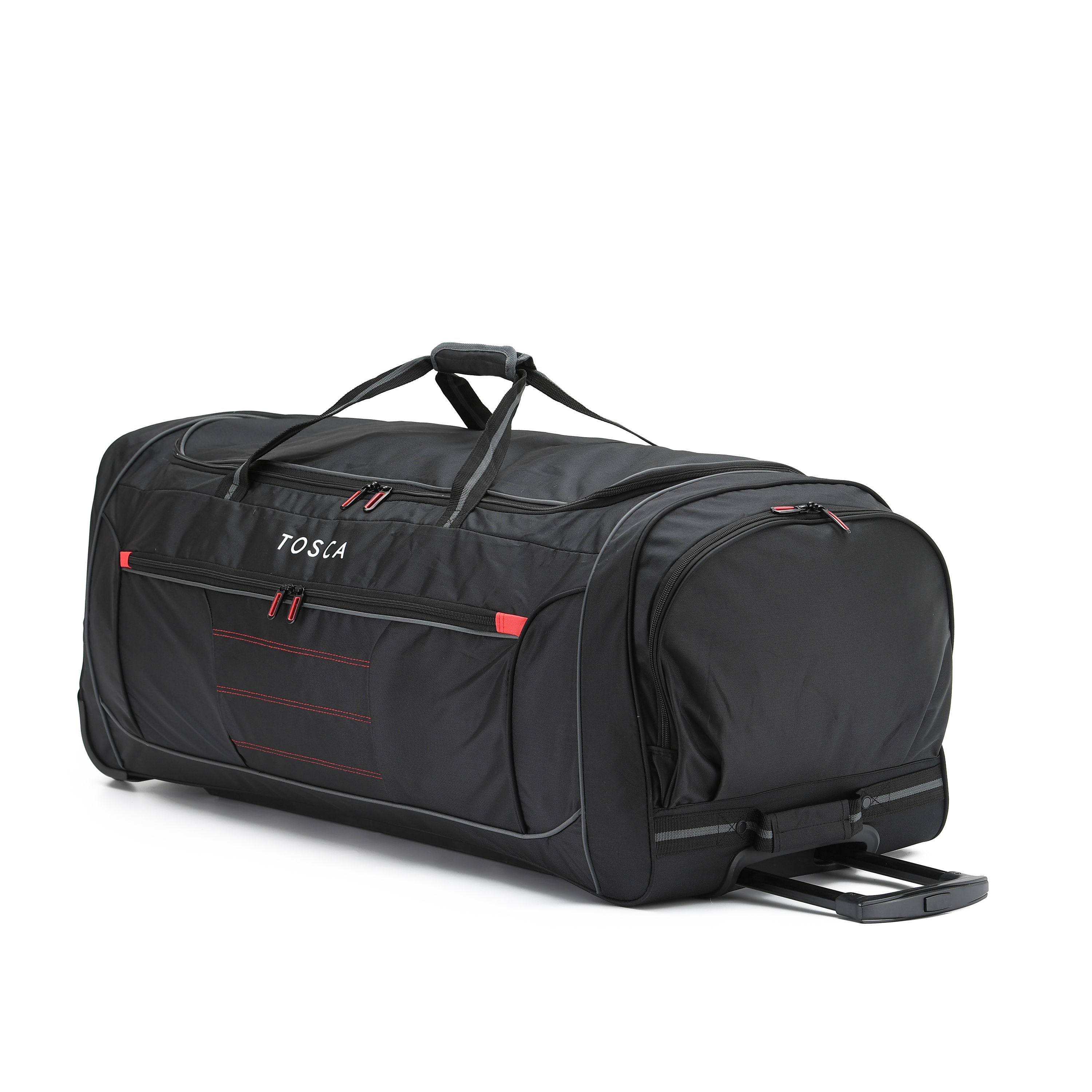 Tosca - TCA794 90cm Jumbo Wheeled Duffle Bag - Black/Red-2