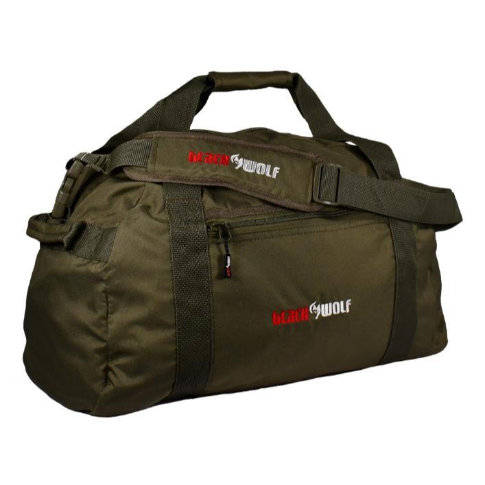 Black wolf duffle bag with wheels on sale