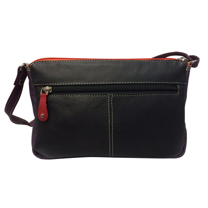 Franco Bonini - 12-221 Leather Shoulder Bag - Orange/Multi - 0