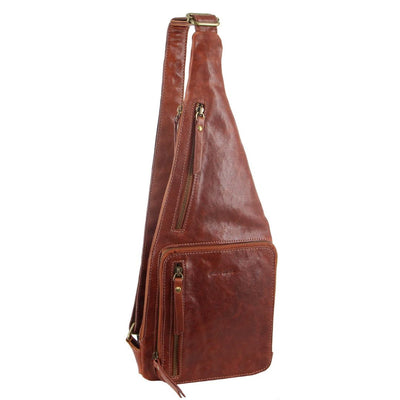 Pierre Cardin Rustic Leather Sling Bag PC3299 Ches/Mahog