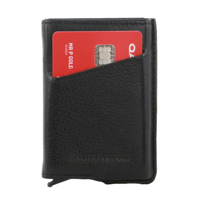 Pierre Cardin - Vert leather card holder w slider PC3643 - Black - 0