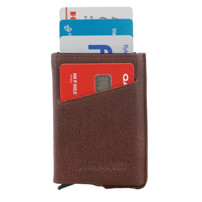 Pierre Cardin - Vert leather card holder w slider PC3643 - Brown
