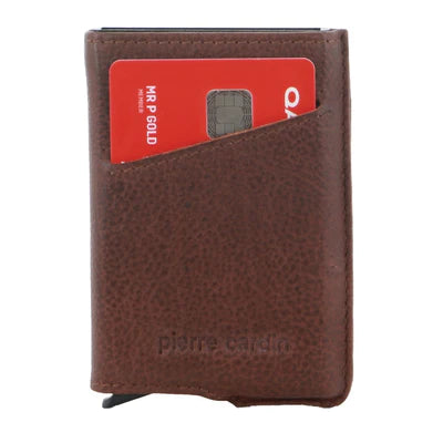 Pierre Cardin - Vert leather card holder w slider PC3643 - Brown - 0