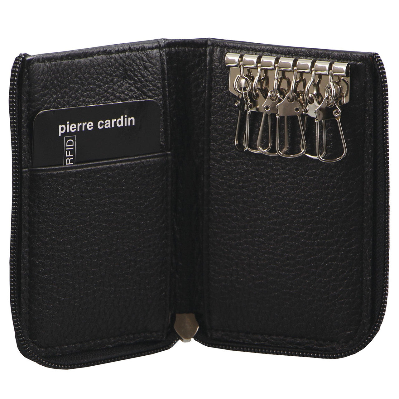 Pierre Cardin PC2756 Black Leather Key/Credit Card Holder-1