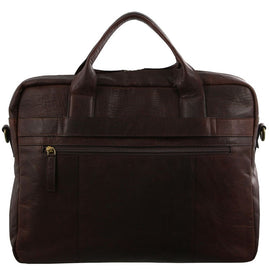Pierre Cardin - PC2807 Rustic Leather Work/Computer Bag - Chestnut - 0