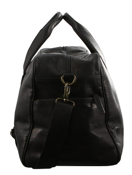PIERRE CARDIN PC2825 Black RUSTIC LEATHER OVERNIGHT BAG - 0