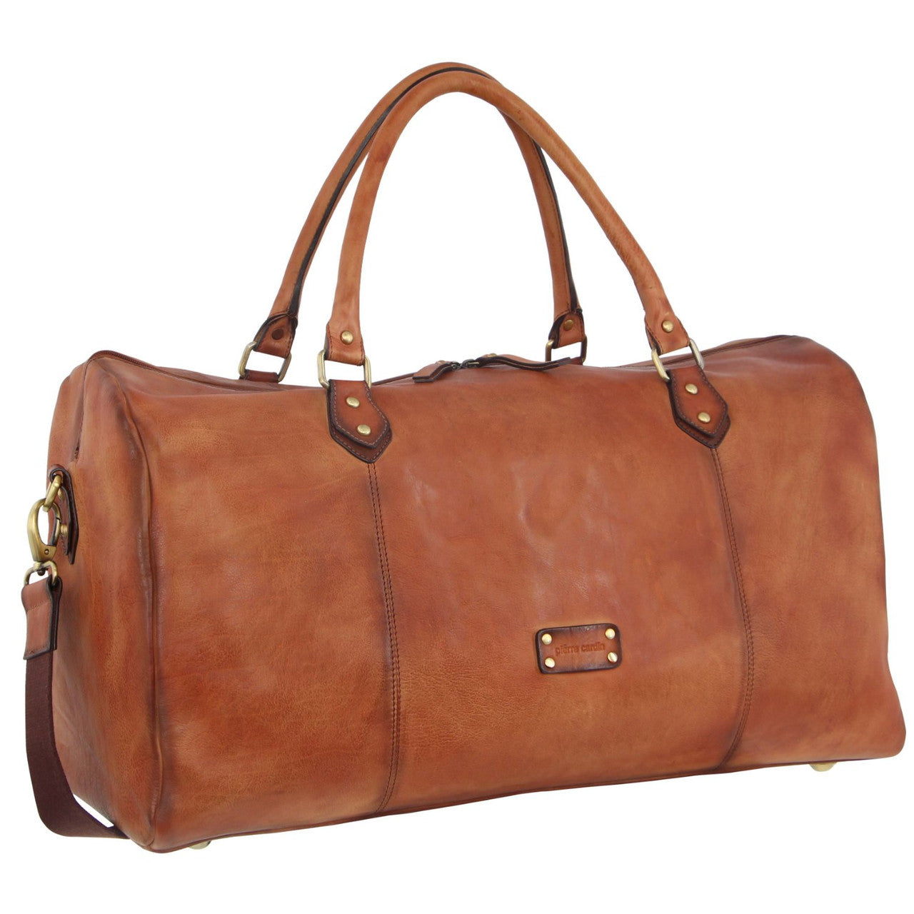 Pierre Cardin - 56cm Leather overnight bag PC3335 - Cognac-1