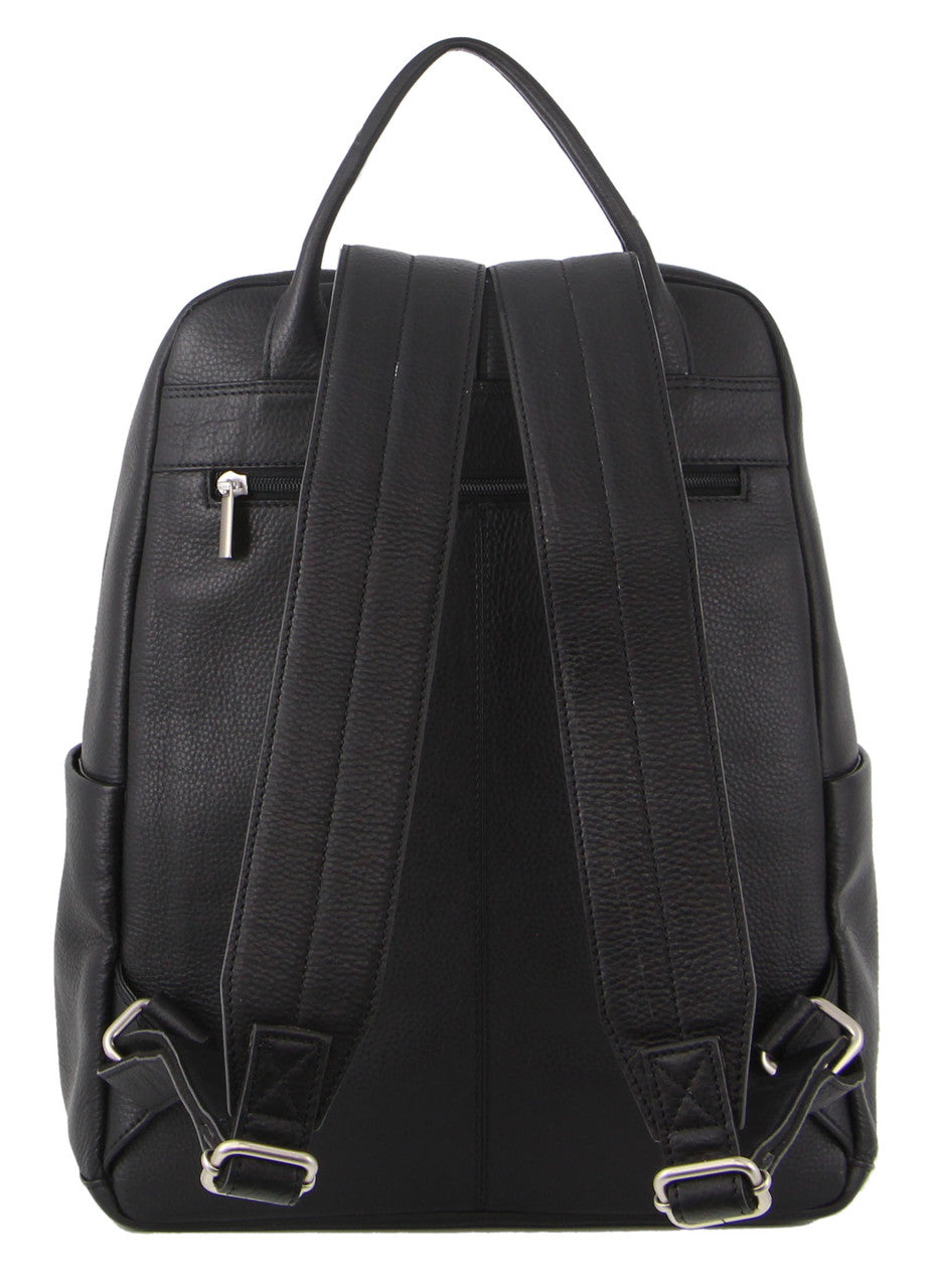 Pierre Cardin Leather Business Laptop Backpack PC3341 Black-3