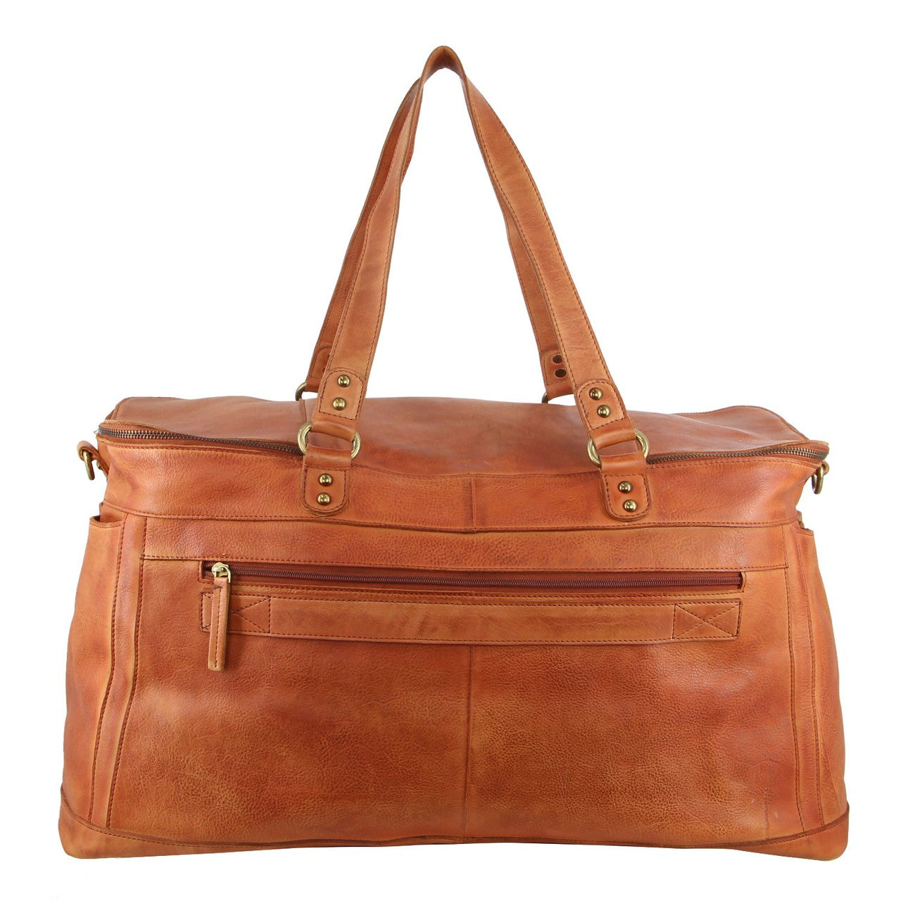 Pierre Cardin - PC3342 Leather wide opening overnight bag - Cognac - 0
