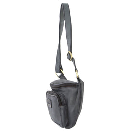 Pierre Cardin Burnished Leather Sling Bag PC3455 Black - 0