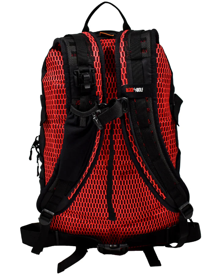 Black Wolf - Pathfinder 33L Backpack - Jet Black/True Red-5
