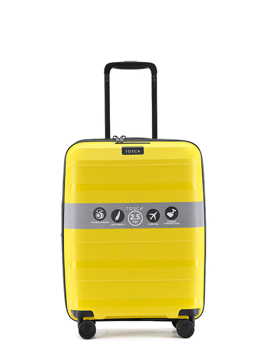 Tosca - Comet TCA200 20in SmallSpinner suitcase - Yellow - 0