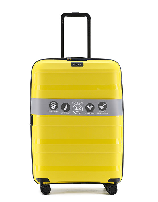Tosca - Comet TCA200 25in Medium Spinner suitcase - Yellow - 0