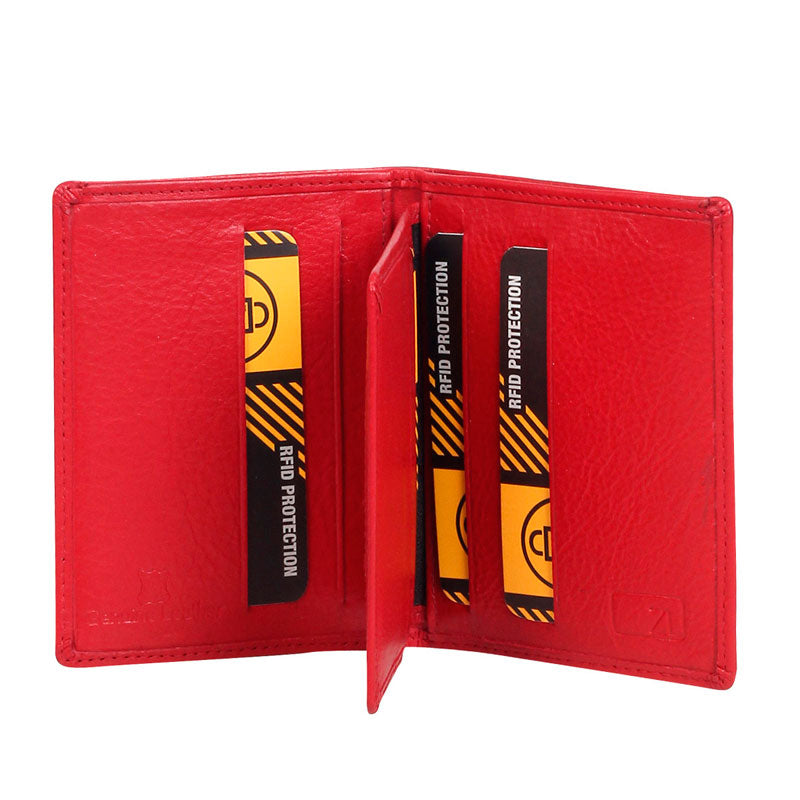 Zoomlite - Arlington Leather RFID Flap Card Note Sleeve - Red - 0