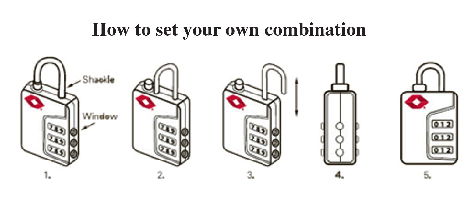 Comfort Travel - TSA Approved Combination Luggage Lock - Orange-2