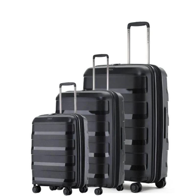 Tosca - COMET SET of 3 suitcases (29in-25in-20in) - Black