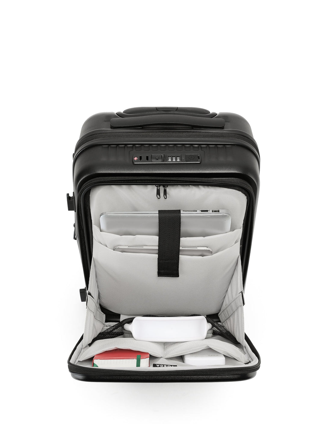 Tosca - ZEN Set of 3 (L-M-S) Top Lid opening Suitcases - Black