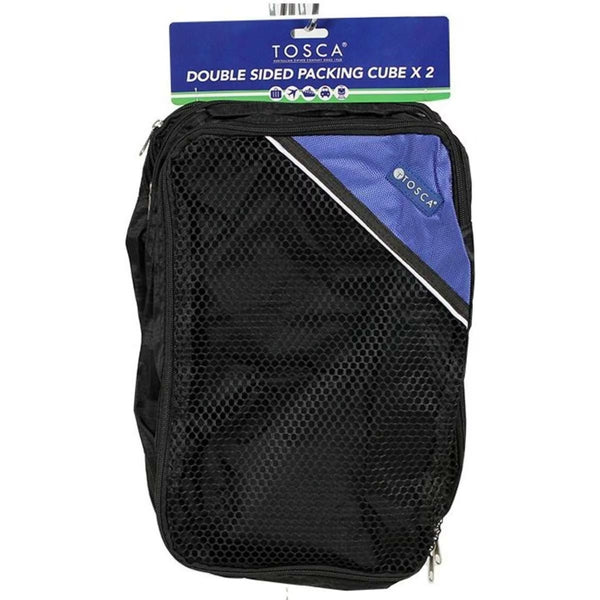 Tosca - TCA033 PK2 Double Sided Packing Cubes - Black