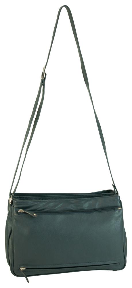 Franco Bonini - 12-229 Multi Compartment Shoulder Bag - Navy
