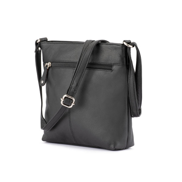 Franco Bonini - 12-242 Ladies Small Leather Shoulder Bag - Black