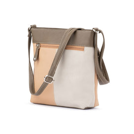 Franco Bonini - 12-242 Ladies Small Leather Shoulder Bag - Bone Multi - 0