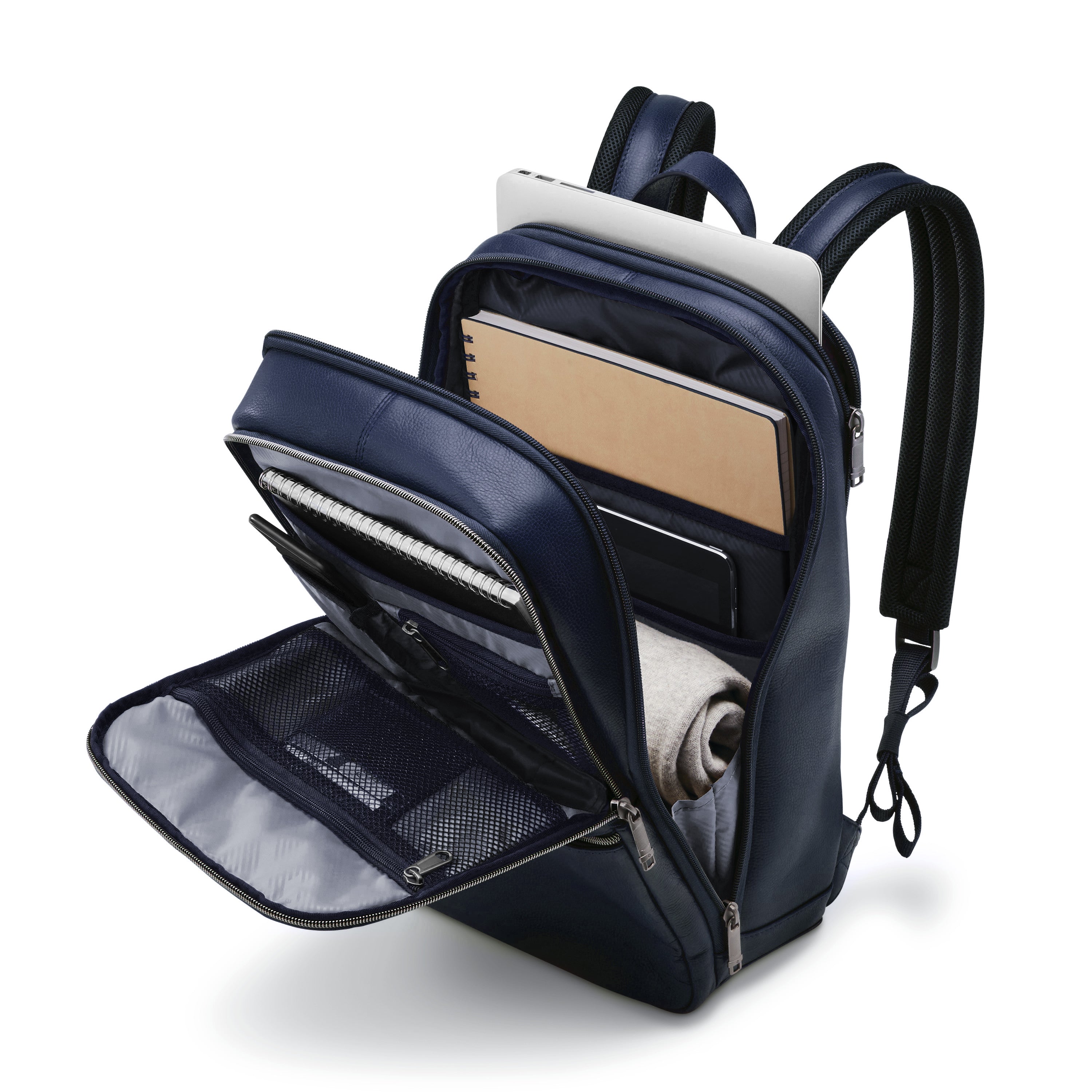 Samsonite Classic Leather 126036 Slim Backpack - Navy-5