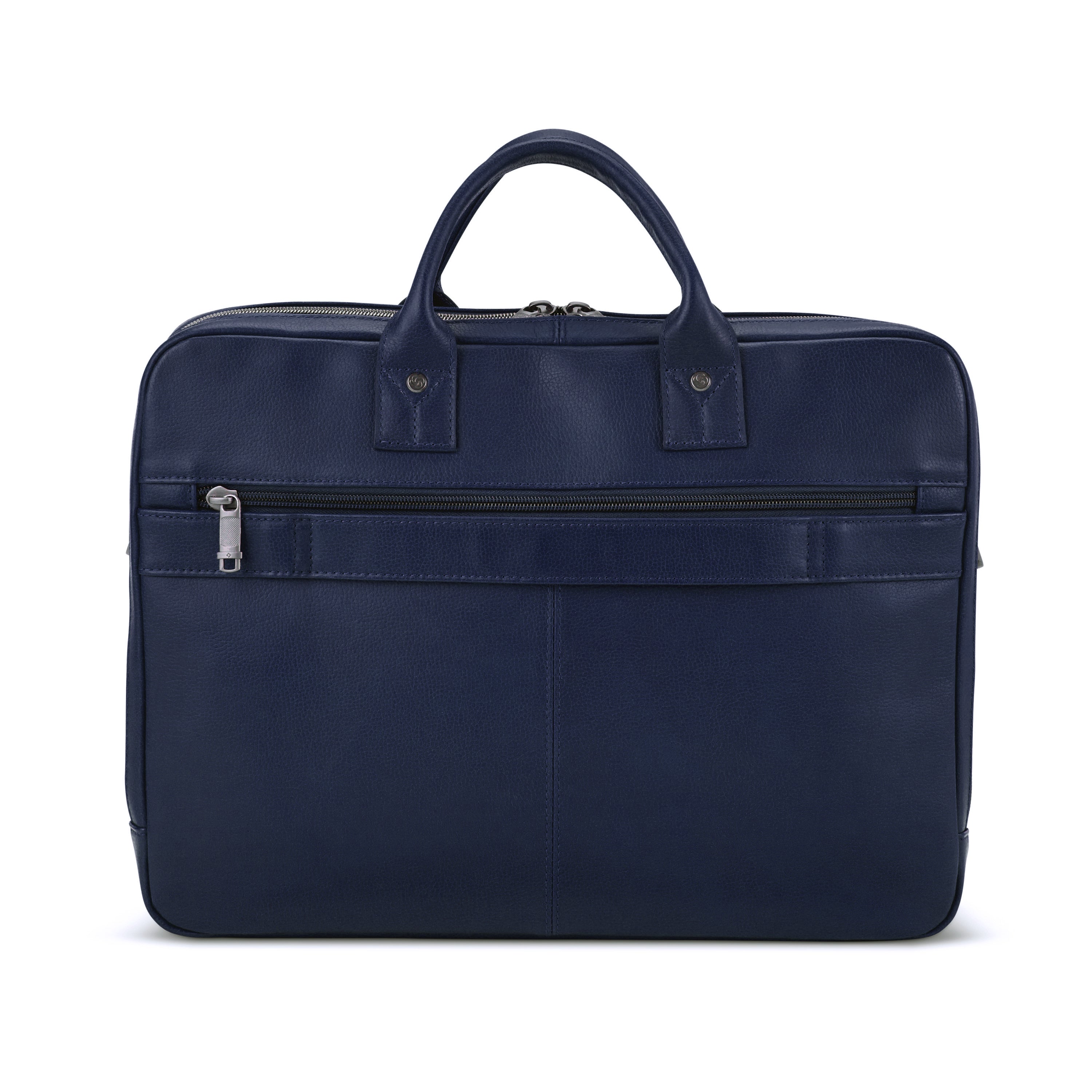 Samsonite Classic Leather 126039 Top Loader Briefcase - Navy