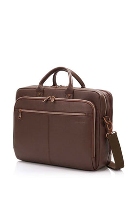 Samsonite - Classic Leather 15.6in Topload brifecase - Chocolate - 0