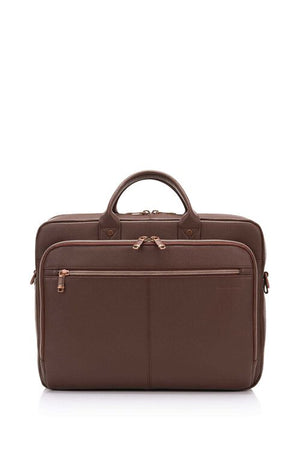 Samsonite - Classic Leather 15.6in Topload Brifecase - Chocolate