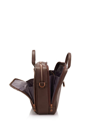 Samsonite - Classic Leather 15.6in Topload Brifecase - Chocolate