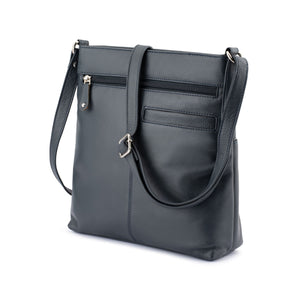 Franco Bonini - 1300 Large Front Tab Multi Pocket Side Bag- Navy