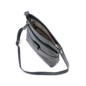 Franco Bonini - 1300 Large Front Tab Multi Pocket Side Bag- Navy